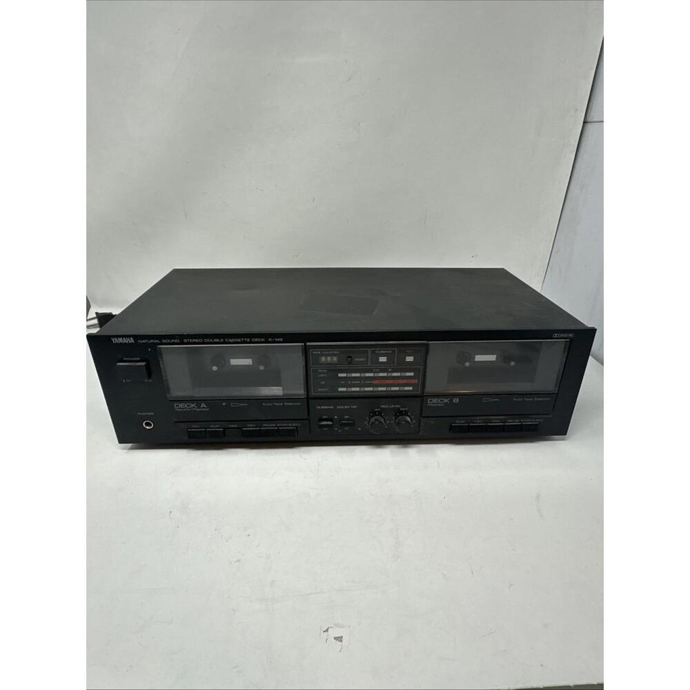 VINTAGE YAMAHA K-142 Natural Sound Stereo Double Cassette Deck NEEDS NEW BELTS🔥